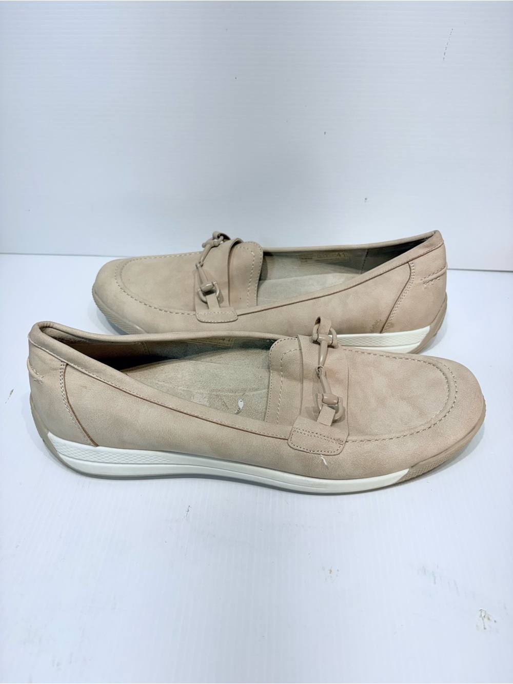 JOSEPH SEIBEL Casual Slip-On Loafer in Beige Suede Like - Women Size 10 (EU 41)